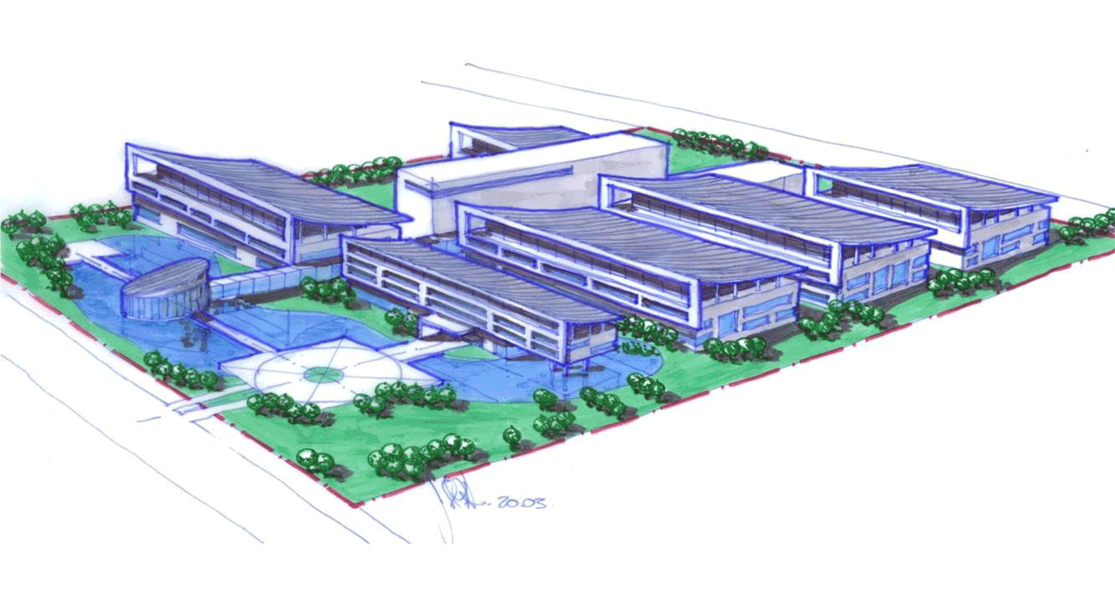 Architektenzeichnung von Jeremy Hotchkiss